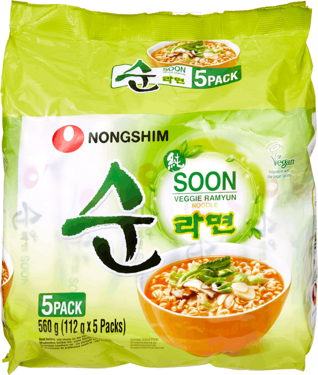 Nongshim Instant Noodle Soup Soon Veggie Ramyun