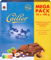 Cailler Tafelschokolade Milch-Ganze Haselnüsse