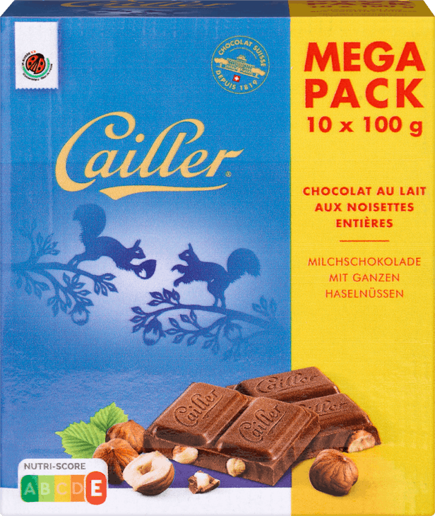 Cailler Tafelschokolade Milch-Ganze Haselnüsse