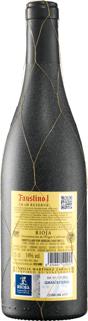 6 - Gran Reserva Faustino Rioja | I à cl DOCa Denner Flaschen Weinshop 75