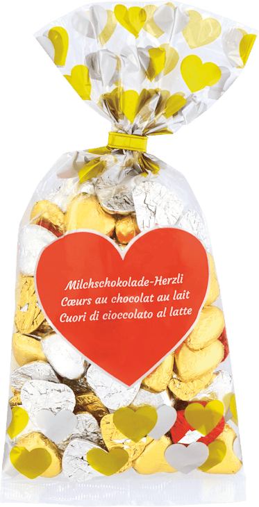 Cuori di cioccolato al latte