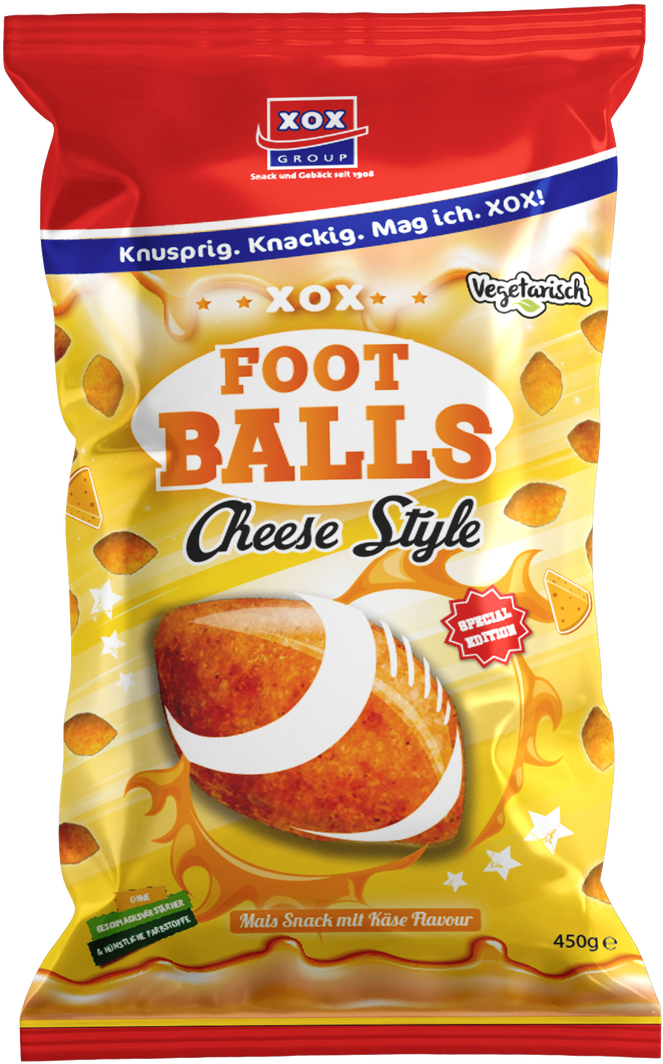 XOX Super Bowls Mais-Snack Cheddar Cheese Style