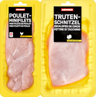 Auf alle Poulet- und Truten-Frischfleischprodukte