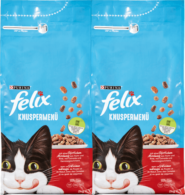 Felix Katzenfutter Knuspermenü