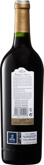 Marques de Riscal Gran Reserva DOCa Rioja (Rückseite)