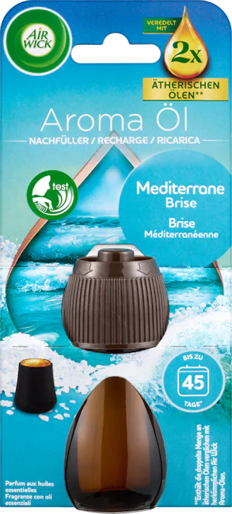 Flacon diffuseur de parfums aux huiles essentielles Brise Méditerranéenne Air Wick