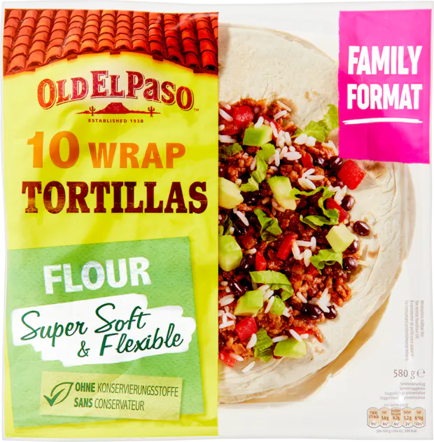 Tortillas au blé Wrap Old El Paso