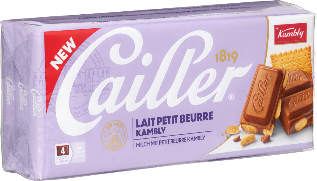 Cailler Tafelschokolade Alpenmilch mit Kambly Petit Beurre
