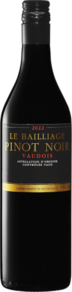 Le Bailliage Pinot Noir AOC Vaud  De face