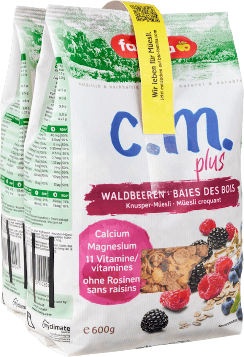 Muesli croquant Baies des bois c.m.plus familia