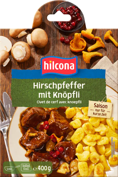 Hilcona Hirschpfeffer mit Knöpfli