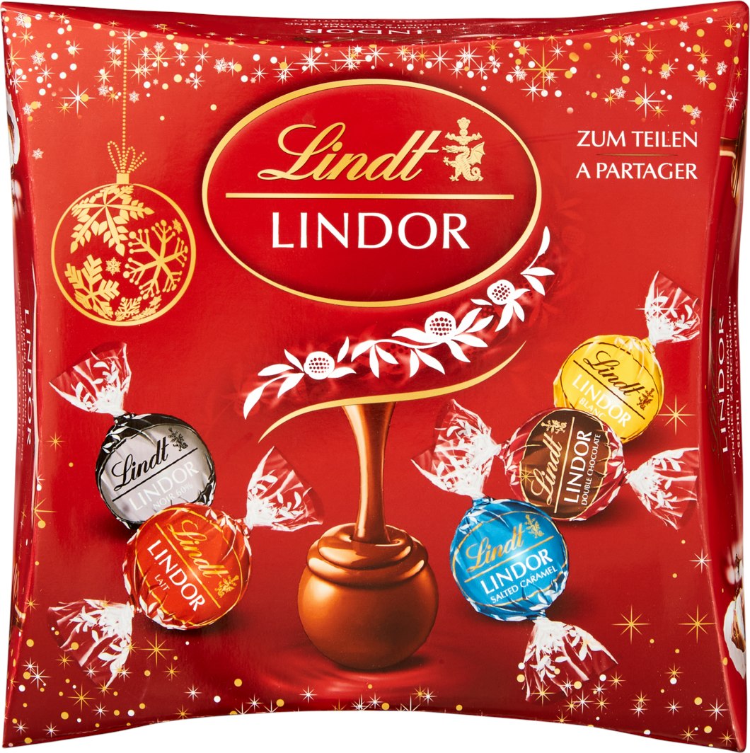Lindt - Boîte Cadeau Noël LINDOR Assorti Lait Caramel - Chocolat