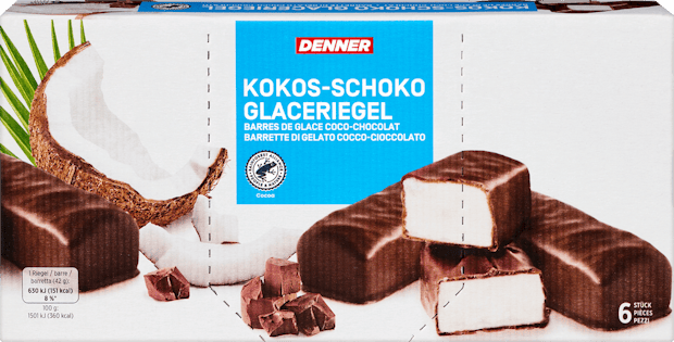 Barres de glace coco-chocolat Denner