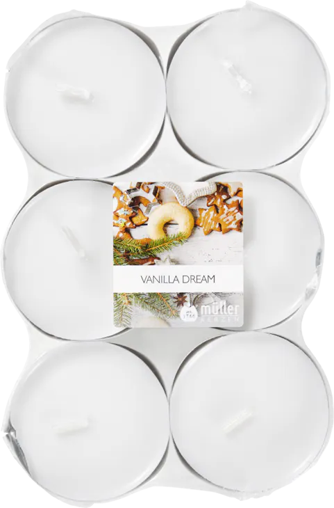 Bougies à réchaud maxi au parfum de Noël Mülller