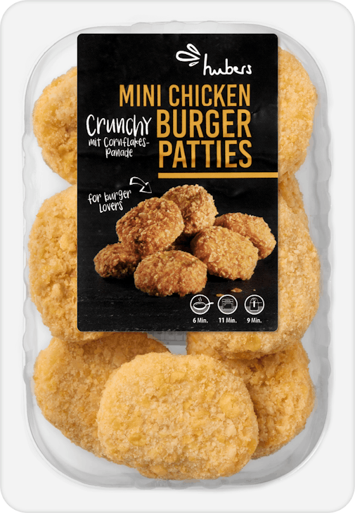 Hubers Crunchy Mini Chicken Burger Patties