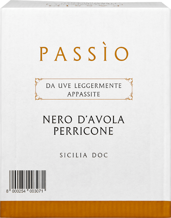 Passìo Nero d’Avola/Perricone Sicilia DOC da uve leggermente appassite