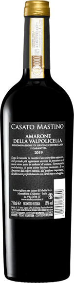Casato Mastino Amarone della Valpolicella DOCG (Face arrière)