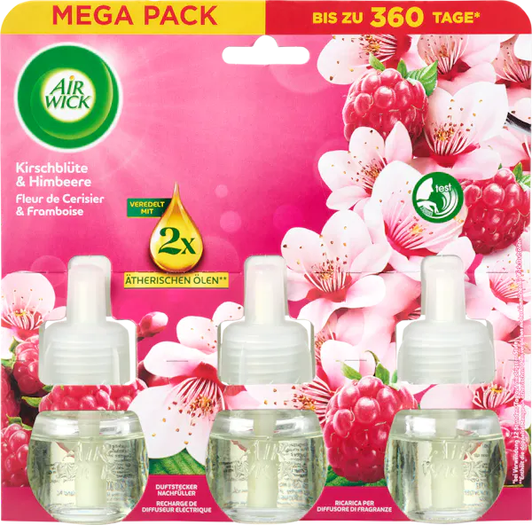 Air Wick Diffusore fiori di ciliegio e lampone 3x19ml