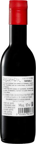 Brillo del Dia Tempranillo Vin d'Espagne PET  (Rückseite)