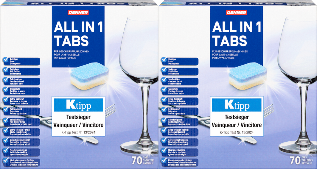 Tablettes pour lave-vaisselle All in 1 Denner