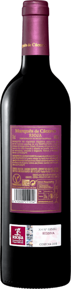 Marqués de Cáceres Reserva DOCa Rioja (Rückseite)