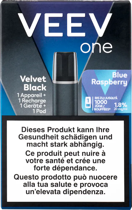 Veev One Velvet Black Blue Raspberry