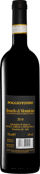 Poggiotondo Brunello di Montalcino DOCG (Rückseite)