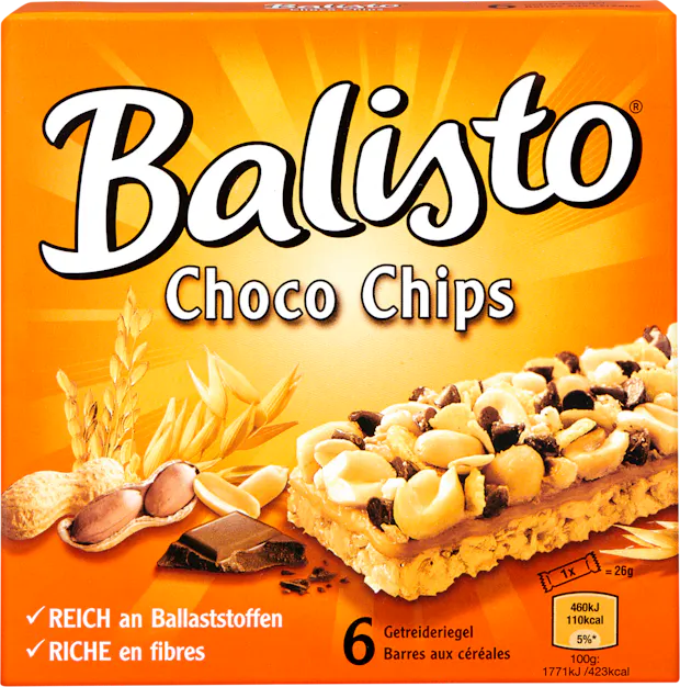 Barres aux céréales Choco Chips Balisto