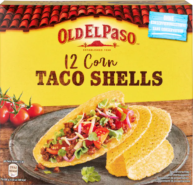 Coquilles de maïs pour Tacos Old El Paso