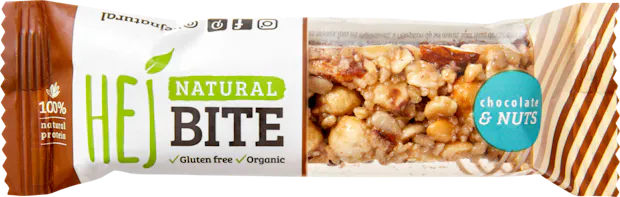 Barre protéinée Chocolat & Noix Natural Bite Hej