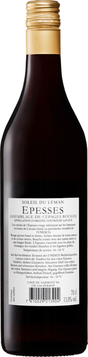 Soleil du Léman Epesses Rouge AOC Lavaux 
