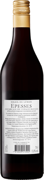Soleil du Léman Epesses Rouge AOC Lavaux