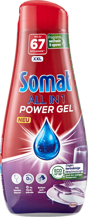 Detersivo lavastoviglie All in 1 Power Gel Somat