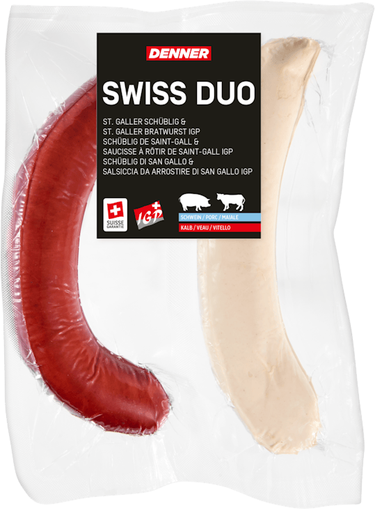 Schüblig di San Gallo & salsiccia da arrostire di San Gallo IGP Swiss Duo Denner