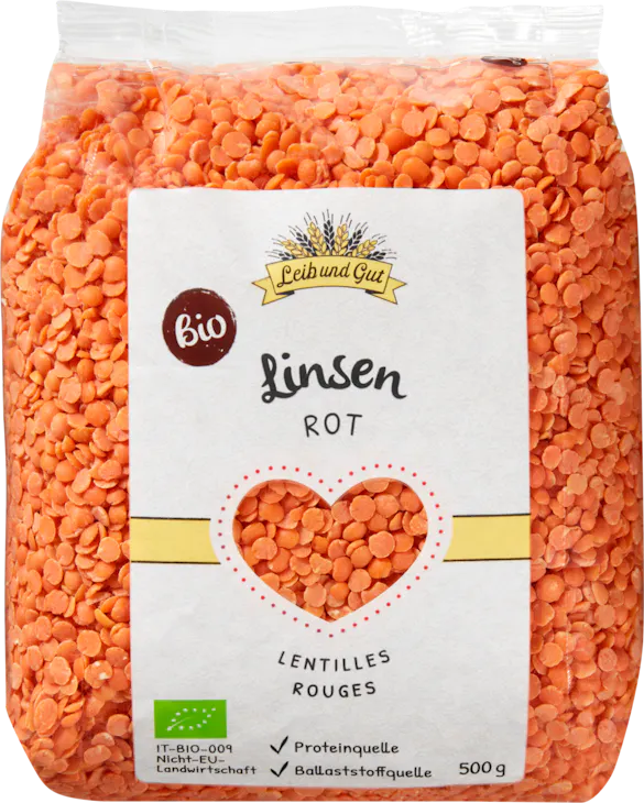 Lentilles rouges Bio Leib und Gut
