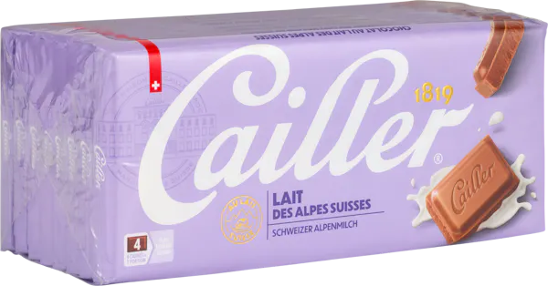 Tablette de chocolat Lait Cailler