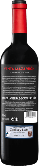 Venta Mazarrón Tempranillo Vino de la Tierra de Castilla y León Zurück