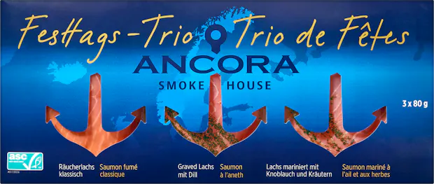 Saumon fumé Trio de Fêtes Ancora