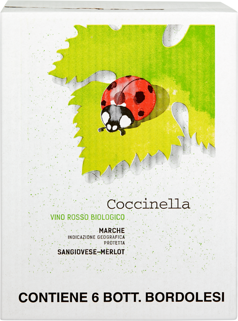 Bio Coccinella Sangiovese Merlot Marche IGP 6 Bouteille de 75 cl