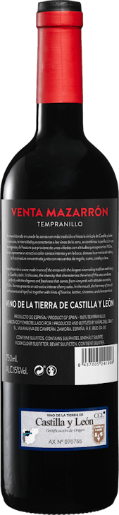 Venta Mazarrón Tempranillo Vino de la Tierra de Castilla y León