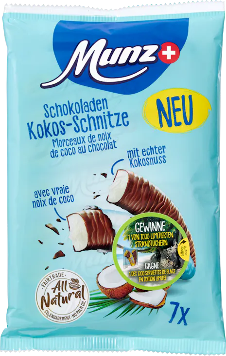 Morceaux de noix de coco au chocolat Munz 
