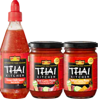 sur tous les currys et saucesThai Kitchen en emballage individuel