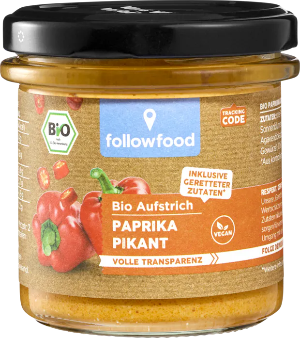 Rettergut Pâte à tartiner aux poivrons piquants bio 