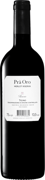 Brivio Prà Oro Merlot Riserva Ticino DOC  (Rückseite)