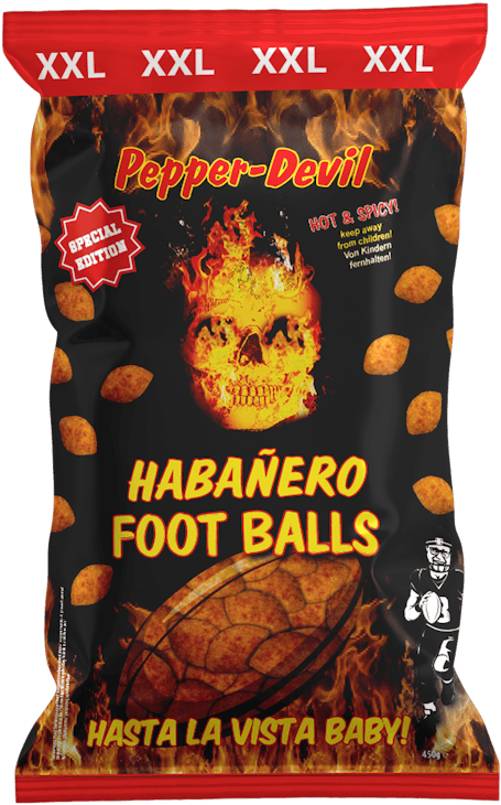 Pepper-King Habanero Foot Balls Mais-Snack