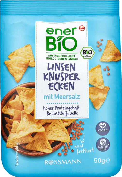 Triangles croquants aux lentilles enerBIO