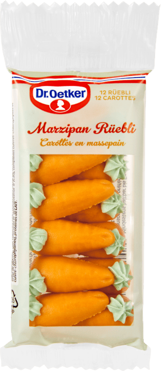 Carottes en massepain Dr. Oetker