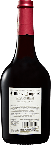 Prestige Cellier des Dauphins Côtes-du-Rhône AOC (Rückseite)
