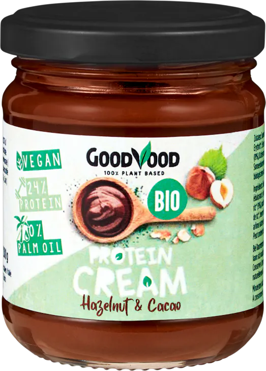GoodVood Pâte à tartiner protéinée noisette-cacao bio 