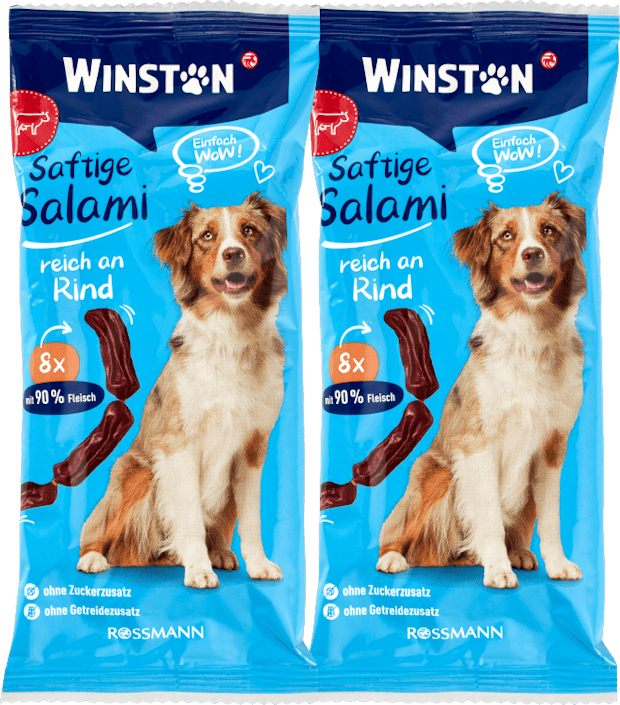 Snack pour chien Salami juteux avec bœuf Winston